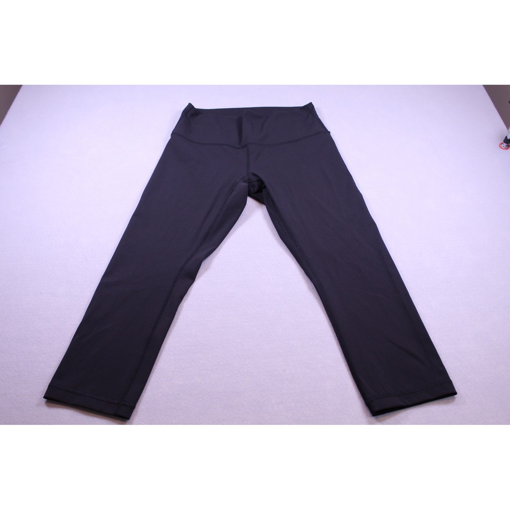 Lululemon Black High Rise Cropped Leggings Yoga Training Pants Womens Size 4